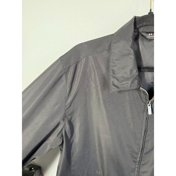 Axcess by Claiborne Black Soft Shell Zip Up Jacket Large Pockets Lightweight - Picture 6 of 14